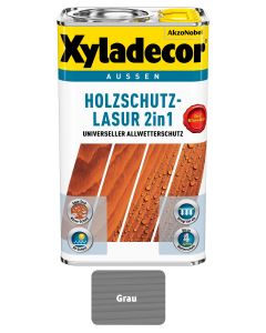Xyladecor Holzschutz-Lasur 2 in 1 Grau