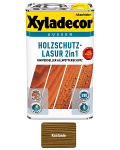 Xyladecor Holzschutz-Lasur 2 in 1 Kastanie