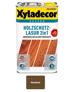Xyladecor Holzschutz-Lasur 2 in 1 Nussbaum